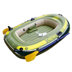 EN71 certified Outdoor leisure 3 seats sea kayaks inflatable canoe kayak fishing kayak with oar