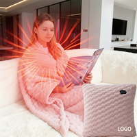 USB Portable Sherpa Polaire Thermique Wrap Châle Matelassé Électrique Chauffant À Capuche PAD Couverture Lavable Hiver Chaud Portable