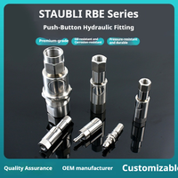 Raccord rapide hydraulique à bouton-poussoir MSDK RBE, remplacement pour connecteur hydraulique Staubli