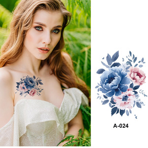 Miniature Flower Temporary <b>Tattoo</b> Sticker Waterproof Body Art <b>Paper</b> Decal for Children Party Decoration Festival Use - Product Image 2