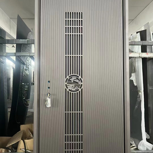 Porte d'entrée résidentielle en acier inoxydable personnalisée fonction de sécurité unique étanche ouverture manuelle application hall villa - Product Image 6