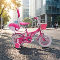 Vélo pour filles personnalisable rose 12''16''20'' |   Usine OEM ODM |   Panier, dossier et roues d'apprentissage