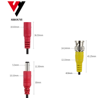 Cable BNC DC para cámara, cable conectado, alimentación de vídeo integrada, 4,0 de diámetro