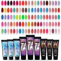 Kit de gel poly pour ongles Makeauty Private Label, faible odeur, sans HEMA, sans TPO, gel UV acrylique professionnel pour extension d'ongles, gel de construction