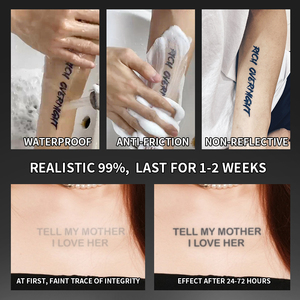 Inglish <span class=keywords><strong>divertente</strong></span> Lettering temporaneo <span class=keywords><strong>tatuaggio</strong></span> Semi permanente <span class=keywords><strong>tatuaggio</strong></span> impermeabile per 2 settimane realistico <span class=keywords><strong>tatuaggio</strong></span> a base di erbe per il corpo - Product Image 5