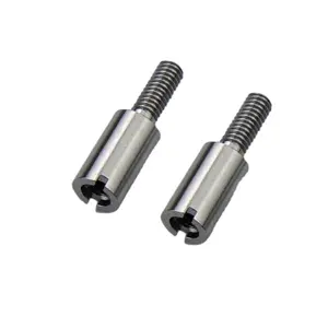ShenZhen Hexin CNC Precision Aluminum Stainless Steel Machining Drilling Thread Motor Shaft With Pin