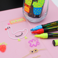 Marqueur à craie liquide Mobee P-566C 12 couleurs Prix d'usine Stylo à fenêtre Stylos à craie liquide effaçables pour tableau d'écriture LED