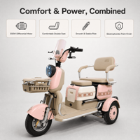 Tricycle électrique à trois roues neuf de marque 12 Tube, moteur différentiel 500W, 48V 60V, pneus standard pour l'exportation en gros