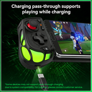 คอนโทรลเลอร์เกม Gamwing <span class=keywords><strong>AoBing</strong></span> AB05 แบบ Type-C พร้อมระบบสั่นคู่ ชาร์จได้ รองรับ Zero-Latency มีช่องเสียบหูฟัง สำหรับ IOS และ Android - Product Image 4