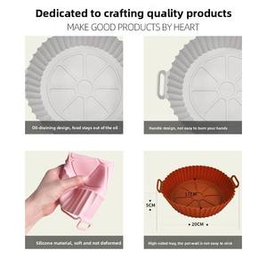 Wholesale Air Fryer Silicone <b>Liners</b> Pot,<b>Airfryer</b> Basket Cooking Gadgets ,Reusable Baking Tray Non-stick Pizza Pan Oven Kitchen - Product Image 4