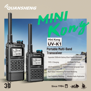 QUANSHENG nuova doppia banda 5W MINI KONG UV-K1 prosciutto nuova UV-K1 amatoriale UVK1 con batteria 1400mah - Product Image 2