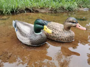 Bebek taman luar ruangan plastik murah umpan berburu untuk berburu PE perempuan bebek Decoys untuk dijual