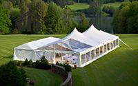 Tente de réception gonflable robuste en PVC imperméable, mobile et pliable, personnalisable pour exposition et salon automobile