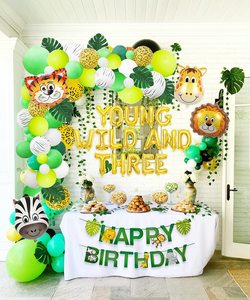 Decoraciones <span class=keywords><strong>de</strong></span> Cumpleaños con Temática <span class=keywords><strong>de</strong></span> Jungla <span class=keywords><strong>de</strong></span> LIMÓN, Guirnalda <span class=keywords><strong>de</strong></span> Globos <span class=keywords><strong>de</strong></span> <span class=keywords><strong>Safari</strong></span>, Globos <span class=keywords><strong>de</strong></span> Animales Salvajes y <span class=keywords><strong>de</strong></span> Papel <span class=keywords><strong>de</strong></span> Aluminio, Pancarta <span class=keywords><strong>de</strong></span> Feliz Cumpleaños - Product Image 5