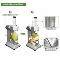 Grattoir automatique électrique portable pour le commerce de la jeune noix de coco verte