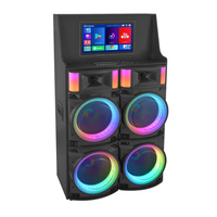 Woofer de 12 pouces 600W karaoké Machine KTV Portable 18.5 pouces écran tactile lecteur de karaoké rvb multifonctionnel extérieur haut-parleur de fête