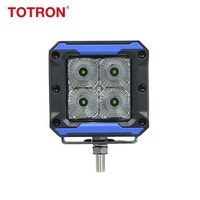Accessoires automobiles 40W, phare de travail LED carré étanche pour voiture tout-terrain