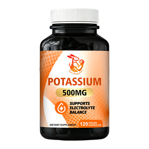 Hot Selling Potassium 500Mg <b>Vegan</b> Capsules for Potassium Supports Immune System Function Potassium Supplement Capsules - Product Image 1
