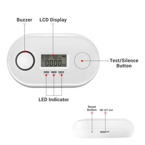 Neueste LED Digital Gas Rauchmelder Co Kohlen monoxid Detektor Sprach warn sensor Home Security Schutz Hoch empfindlich