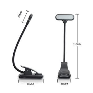 โคมไฟอ่านหนังสือแบบหนีบ LED พร้อมอุณหภูมิสีสามระดับสำหรับนักเรียน ชาร์จผ่าน USB - Product Image 3