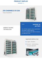 Probador de Capacidad de Batería Horizontal de 256 Canales, 5V 20A, con Ahorro de Energía y Retroalimentación, Clasificador de Celdas 32140, 33140, 34154, Probador de Ciclos