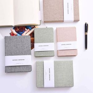 China Linen Cotton Fabric Canvas Cover OEM Organizer Planner Hardcover <b>Journal</b> Pocket Notebook With Custom Printing - Product Image 2