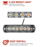 Stroboskoplampe Premium-Blitzleuchten LKW Notleuchte LED Warnleuchte Seitenmarkierungsleuchte Auto 12-24V Zweifarbig