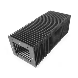 40mmx42mmx30mm U Flat Shape Flexible Accordion Cover Black for Milling Machine