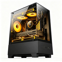 Caja de PC MicroATX ITX en Oferta, Panel Lateral de Vidrio Templado, Compatible con Refrigeración Líquida de 240 mm, GPU de 280 mm, Fuente de Alimentación ATX, Chasis de Computadora