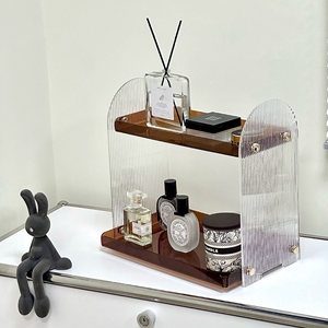 Light Luxury Style Multi-Tier Acrylic Storage <b>Box</b> — Cosmetics Organizer, Desktop & Bathroom <b>Shelf</b> - Product Image 2