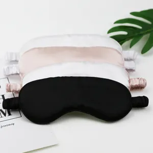 Sleep Mask Silk Eye Cover Soft Satin Blindfold Elastic Strap Night Eyeshade Travel Nap For Women Men