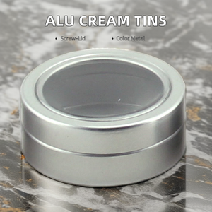 Frascos de crema de aluminio redondos vacíos directos de fábrica <span class=keywords><strong>25g</strong></span> 60g 100g 150g 180g latas con tapa de ventana transparente para almacenamiento de té - Product Image 5