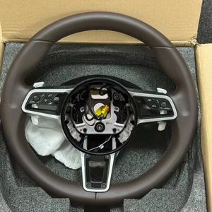 Volante Deportivo de Cuero Negro YLC de 3 Radios Estándar para Modelos Porsche Panamera Cayenne Macan 718 911 918 997 991 970 971 - Product Image 2