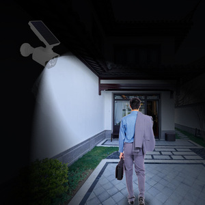 Luce solare della parete del corpo umano sensore telecamera di sorveglianza fittizia per il giardino di protezione di sicurezza faretto luce della macchina fotografica - Product Image 4