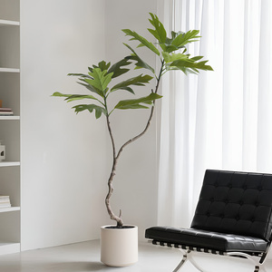 Arbre à <span class=keywords><strong>pain</strong></span> artificiel en plastique réaliste au toucher naturel, <span class=keywords><strong>de</strong></span> haute qualité, pour la décoration intérieure et extérieure du jardin - Product Image 3