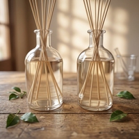 Bouteilles de diffuseur de parfum décoratives en verre de luxe avec bâtonnets, vides, 100ml, 200ml, 250ml, pour voiture et maison