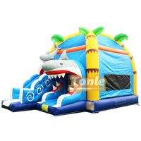 Requin rebond maison toboggan combo gonflable videur combo commerciale château gonflable pour les enfants