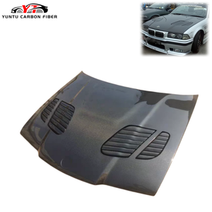 Cofano Motore in Fibra di Carbonio Stile M3 per <span class=keywords><strong>BMW</strong></span> <span class=keywords><strong>E36</strong></span> Coupé 2 Porte, Copertura Motore con Presa d'Aria, Kit Carrozzeria - Product Image 1