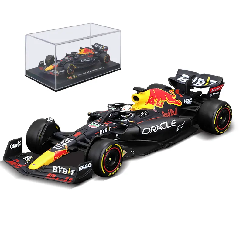 (Meticulous)Bburago Diecast Cars Formula One 2022 F1 Model Car Die Cast Race Red Bull RB16 Car Model For Collection