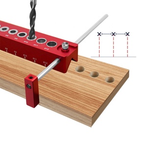 Gabarit de goujon de trou de poche pour le travail du bois Guide de perçage vertical à centrage automatique localisateur de trou de poinçon en alliage d'aluminium bricolage charpentier OEM - Product Image 6