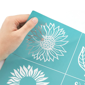 <span class=keywords><strong>Pochoir</strong></span> autoadhésif pour impression sur écran de soie, 8.6x11 pouces, motif tournesol, pour bricolage, T-Shirt, tissu, peinture, décoration - Product Image 3