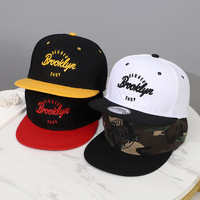 Gorra de Béisbol Personalizada con Bordado de BARBER Brooklyn SHOP, Visera Plana, Estilo Hip Hop, Unisex, Disponible al por Mayor, OEM, ODM