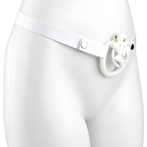 Sissy Resin Simulation Genital Chastity Lock Male Chastity Lock Cage Penis Restraint Safe Male SM Chastity Sex <b>Toys</b> Wholesale - Product Image 3