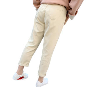 แฮปปี้ ฮิคกี้กางเกงฮาเร็มผ้าแคนวาสสำหรับผู้หญิงไซส์พลัส สีขาวนวล ดีไซน์กระเป๋าผ้าฝ้าย N6648 - Product Image 5