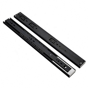 YONFIA-Guías de rodamiento de bolas de alta calidad, riel deslizante de cierre suave silencioso para <span class=keywords><strong>cajón</strong></span>, de acero inoxidable, alta resistencia, negro - Product Image 4