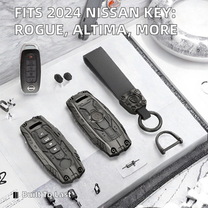 Housse de clé de voiture adaptée à la <span class=keywords><strong>Nissan</strong></span> Tiida Teana 2024, pour Rogue Altima Pathfinder Sentra Versa Kicks Leaf ARIYA Murano Armada - Product Image 2