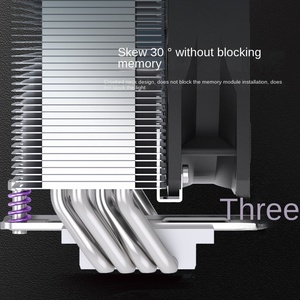 Pro Artist X600pro 120mm Air-Cooled CPU Radiator Four Copper Tube Six Heat Pipe <b>Computer</b> Case Silent <b>Fan</b> 25dBA RGB LED Alloy Com - Product Image 4