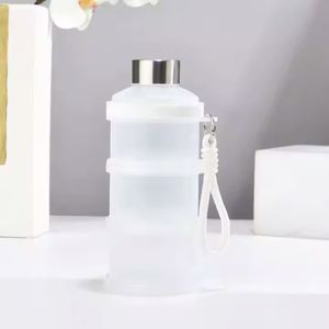 Vaso Mezclador Portátil de Plástico de 3 Capas para Proteínas en Polvo, Almacenamiento de Suplementos Fitness, Cápsulas Medicinales y Bebidas - Product Image 3