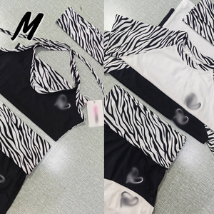 Completo Y2K MILADY con Top Halter Stampa Leopardata e Pantaloni Svasati Pieghevoli per Donna, Set Due Pezzi con Fascia per Capelli Abbinata Stampa Ghepardo - Product Image 5