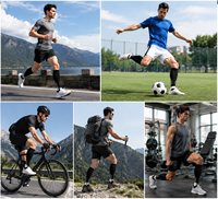 Chaussettes de compression athlétiques pour hommes et femmes, bas de sport personnalisés OEM pour la course à pied et le football